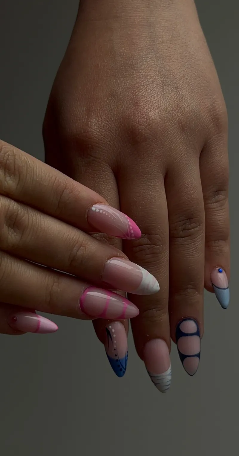 Pose Bleue & Rose